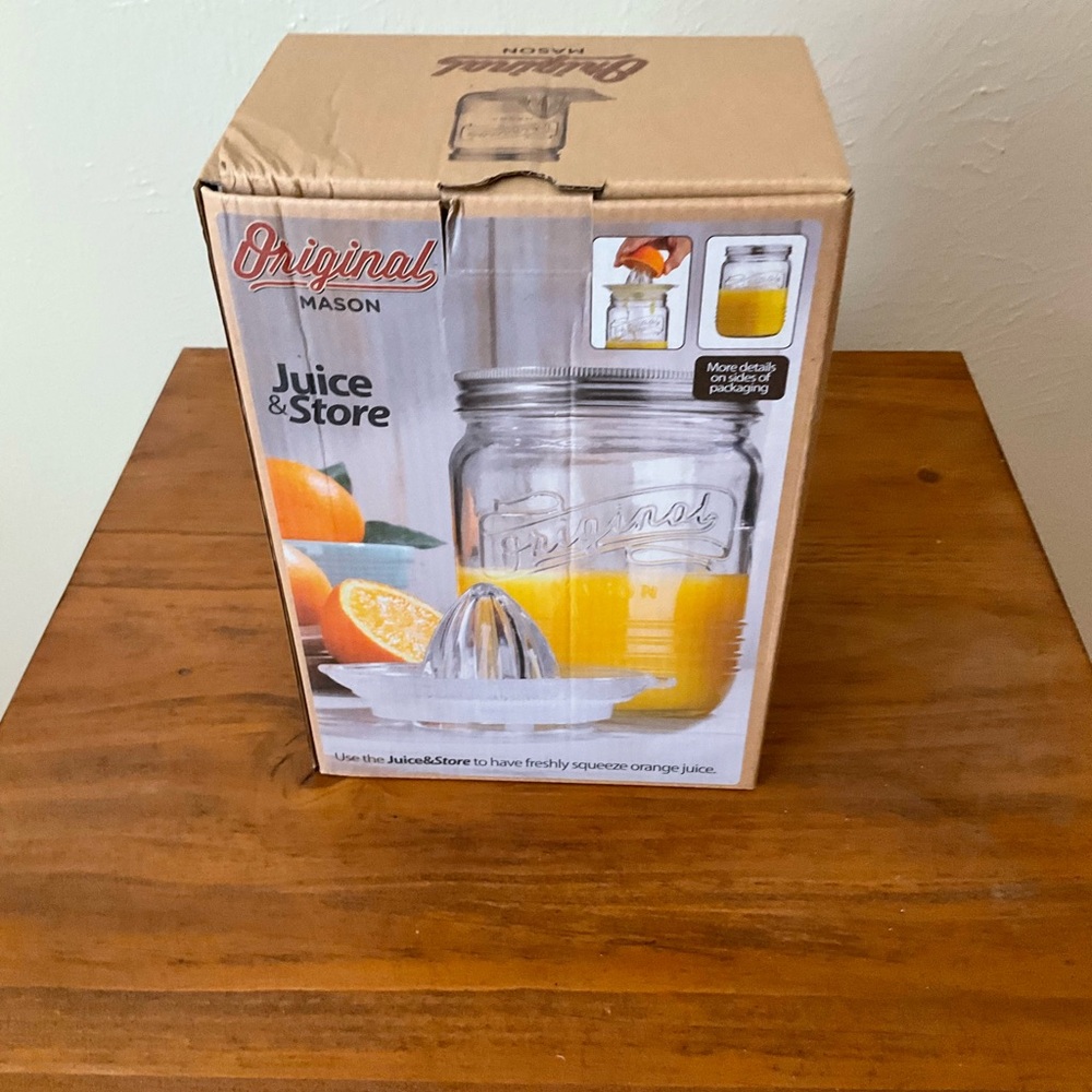 Mason Glass Juice & Store Jar - Clear